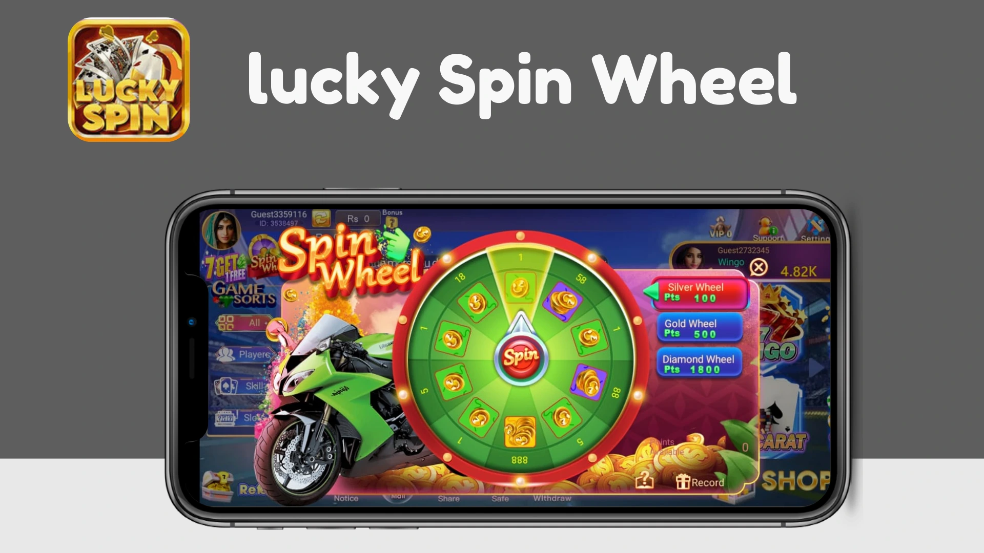 LuckySpin wheel